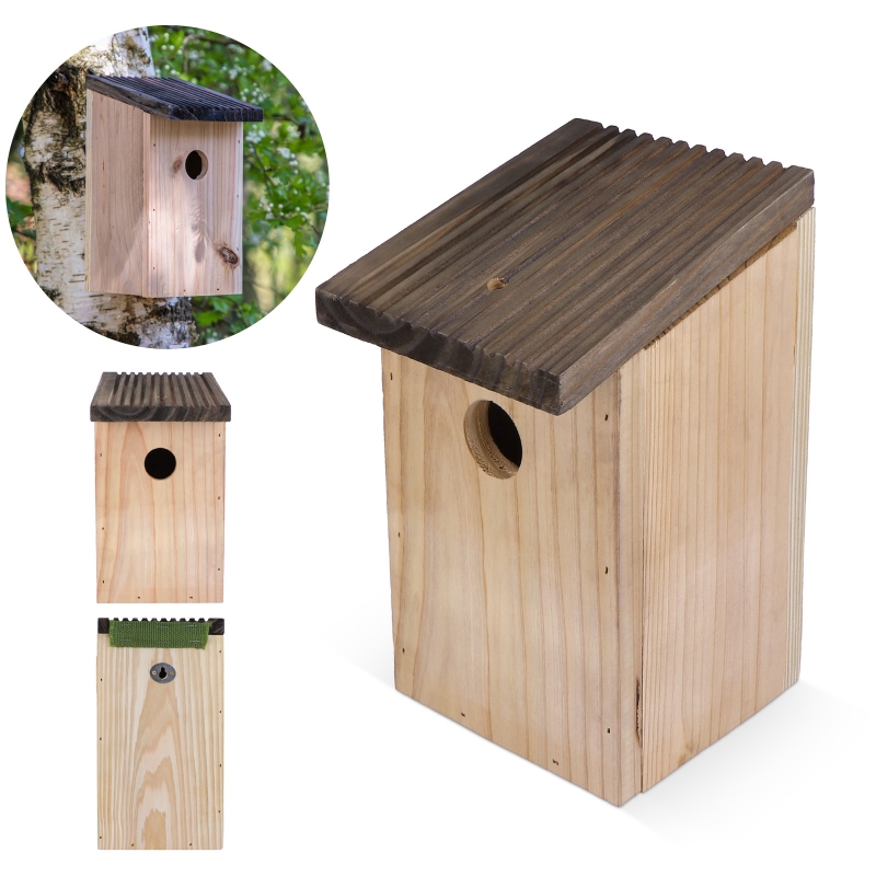 Eco vogelhuisje hout